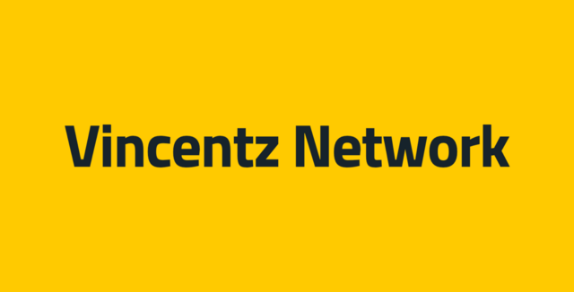 Schriftzug Vincentz Network auf weißer Fläche