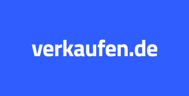 Schriftzug verkaufen.de auf weißer Fläche