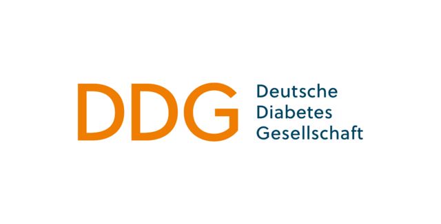 Logo der Deutschen Diabetes Gesellschaft auf weißer Fläche