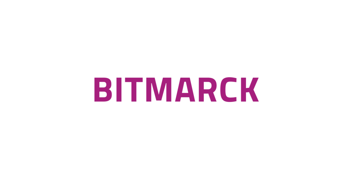 Wortmarke BITMARCK auf weißer Fläche