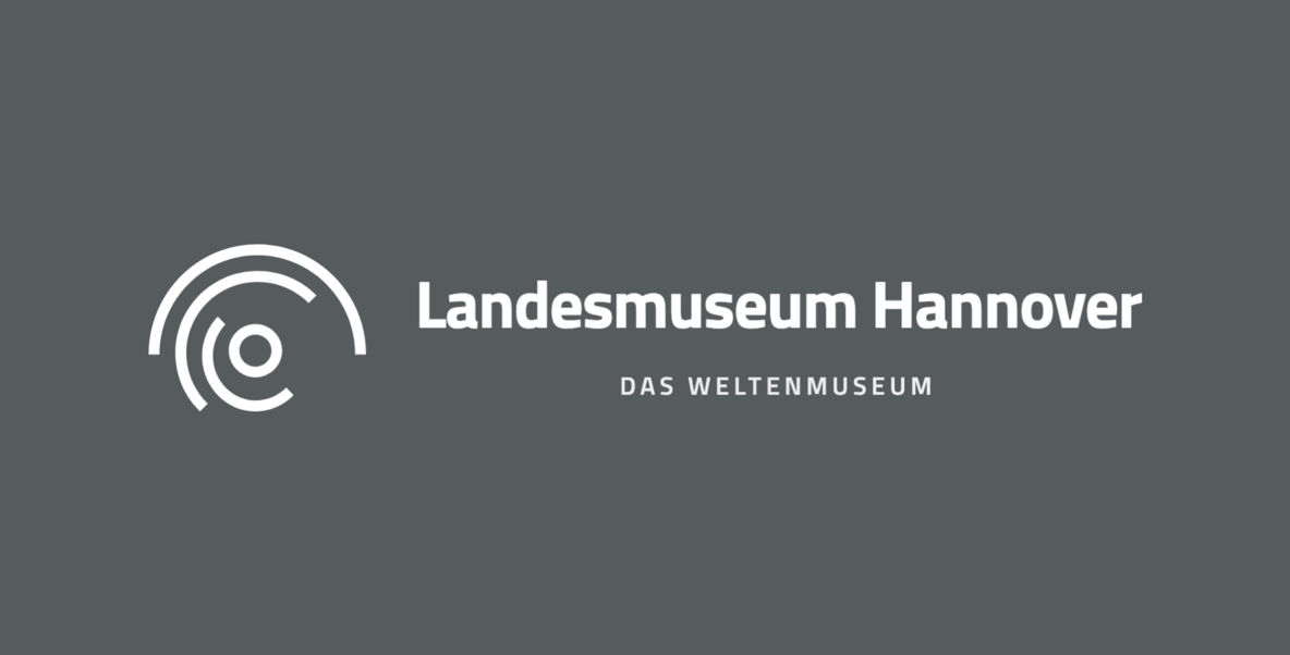 Logo des Landesmuseums Hannover auf grauer Fläche